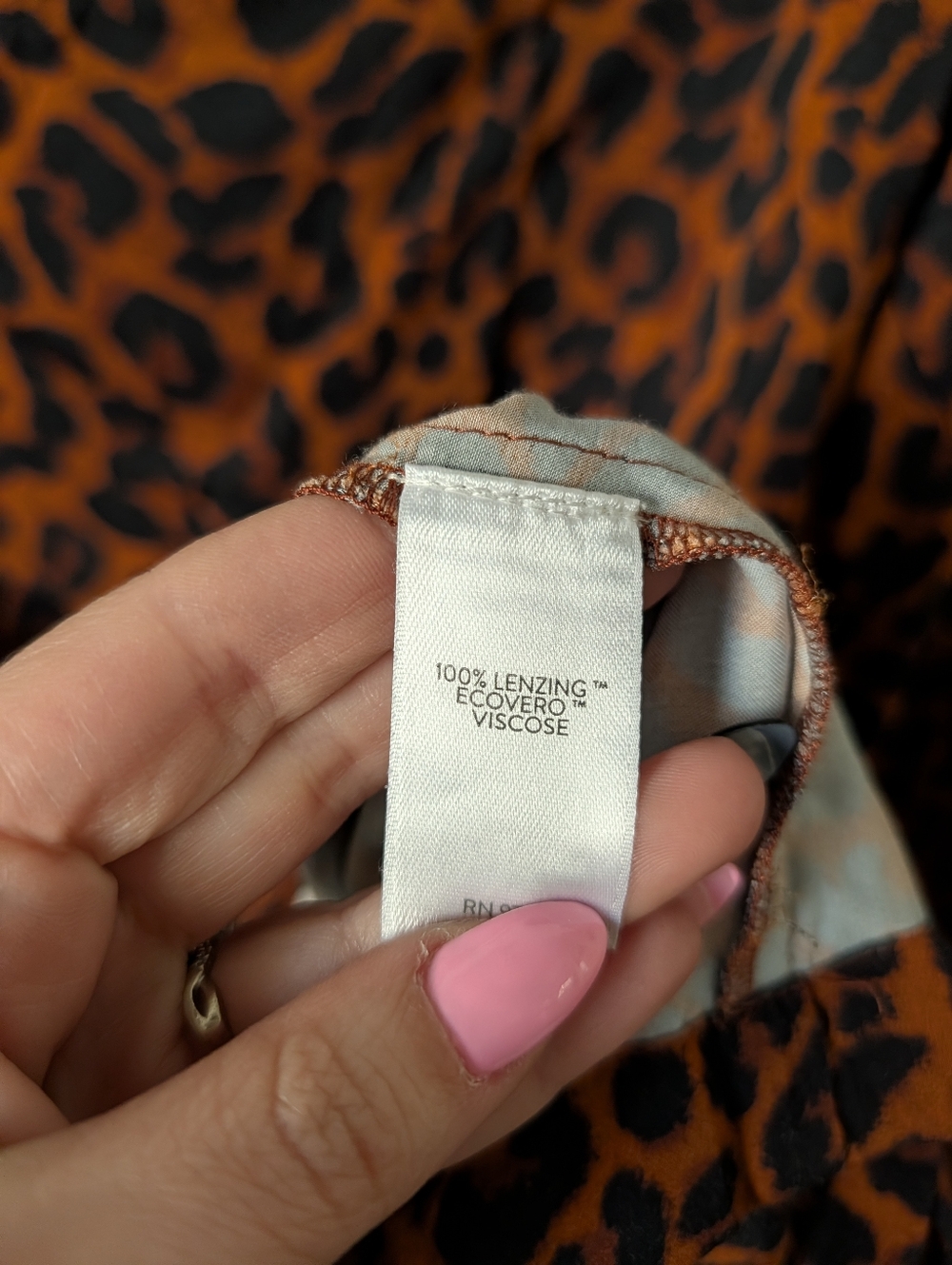 J Jill Leopard Print Long Sleeve Blouse Size Large - Picture 5 of 6